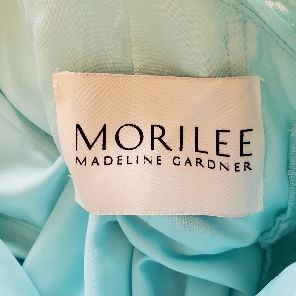 NWT, Unaltered Morilee Chiffon Bridesmaids Dress in Mint Green - Picture 8 of 12